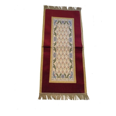 Made4Mansions 12 x 46 Belgium Fouquete Table Runner, Burgundy MA2953041